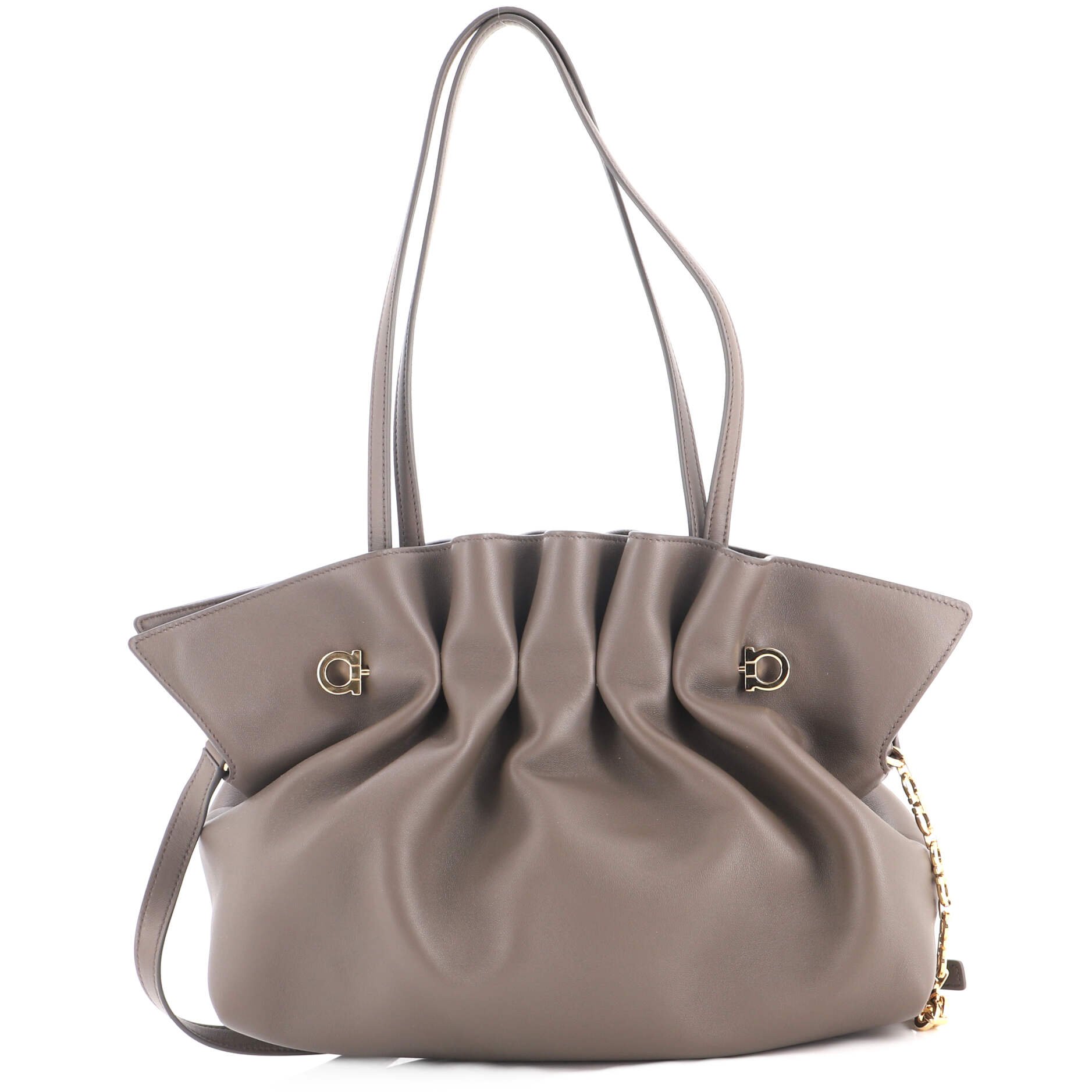 Dumpling Gancio Pin Soft Bag Leather Medium