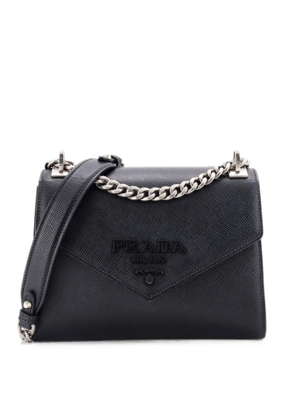 Monochrome Saffiano Leather Small shoulder bag
