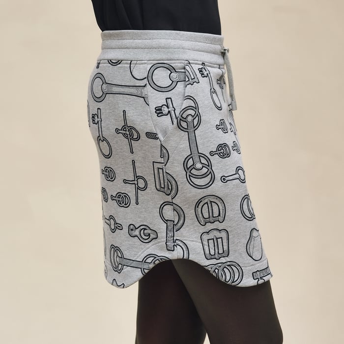 Gris Byzantin "Cahier Du Colporteur" Miniskirt