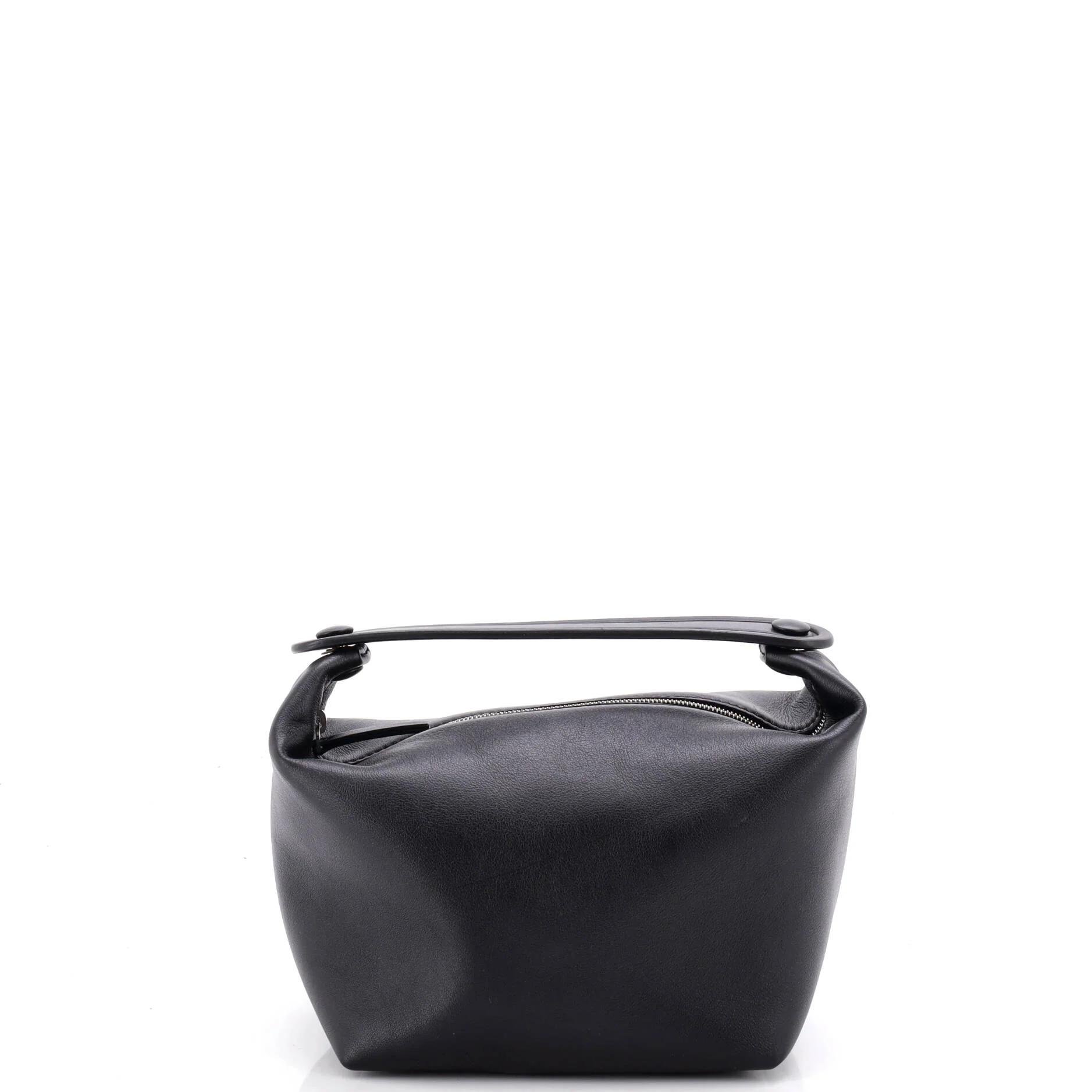 Leather clutch bag