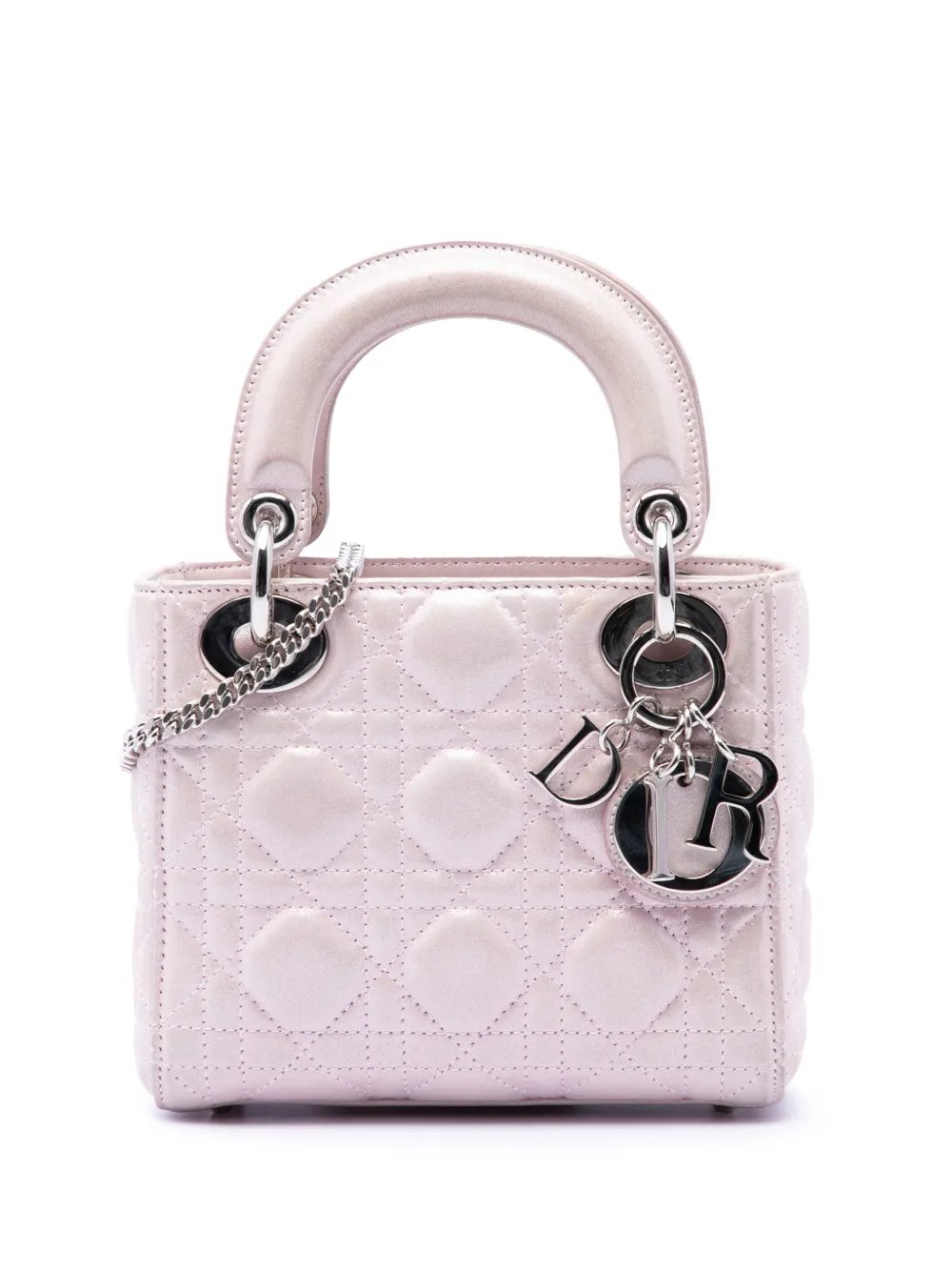 2015 Mini Iridescent Lambskin Cannage Lady Dior satchel