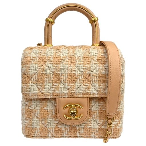 Coco Handle tweed handbag