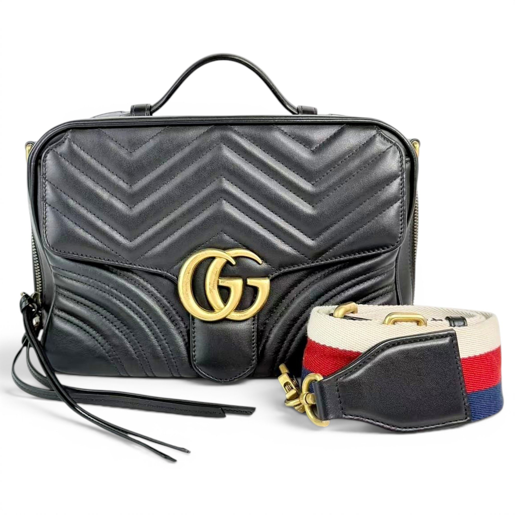 GG Marmont Flap leather crossbody bag