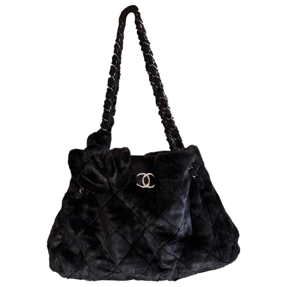 Faux fur handbag