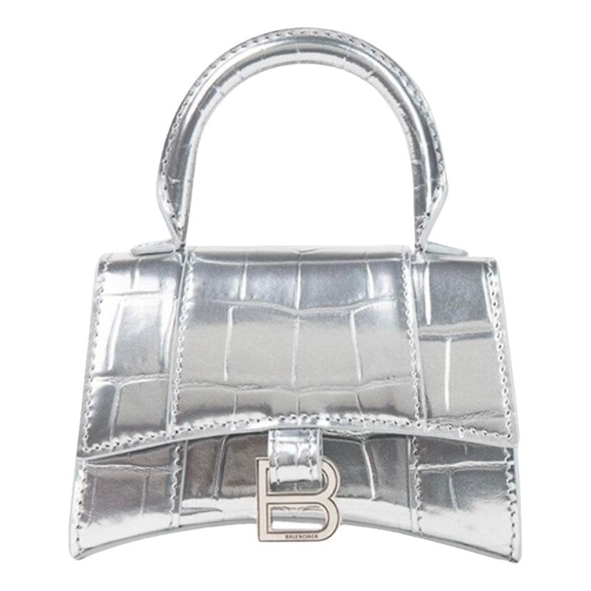 Hourglass leather handbag