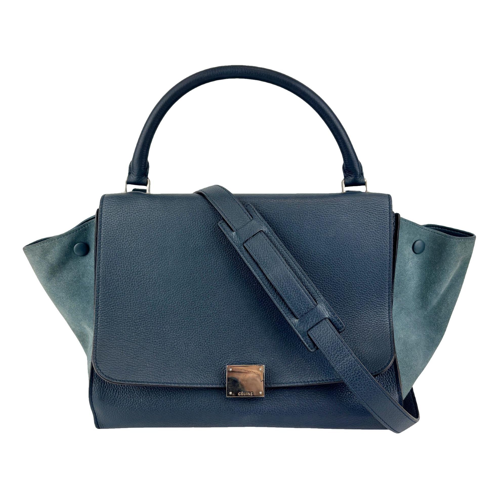 Trapèze leather handbag