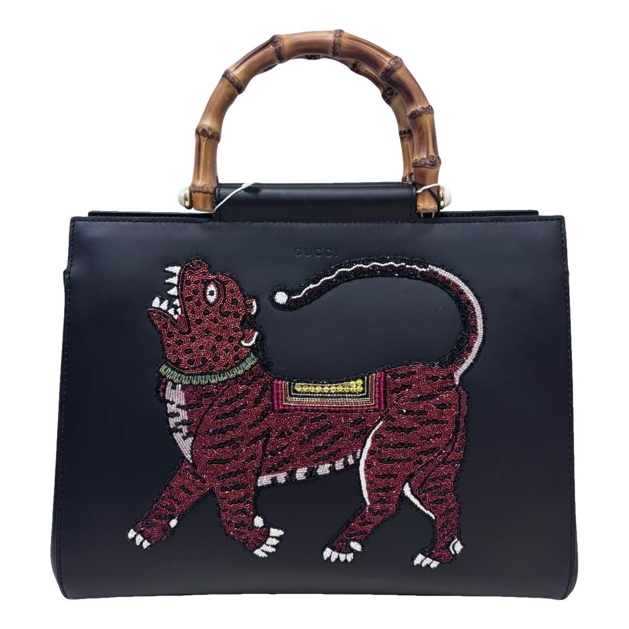 Bamboo leather handbag