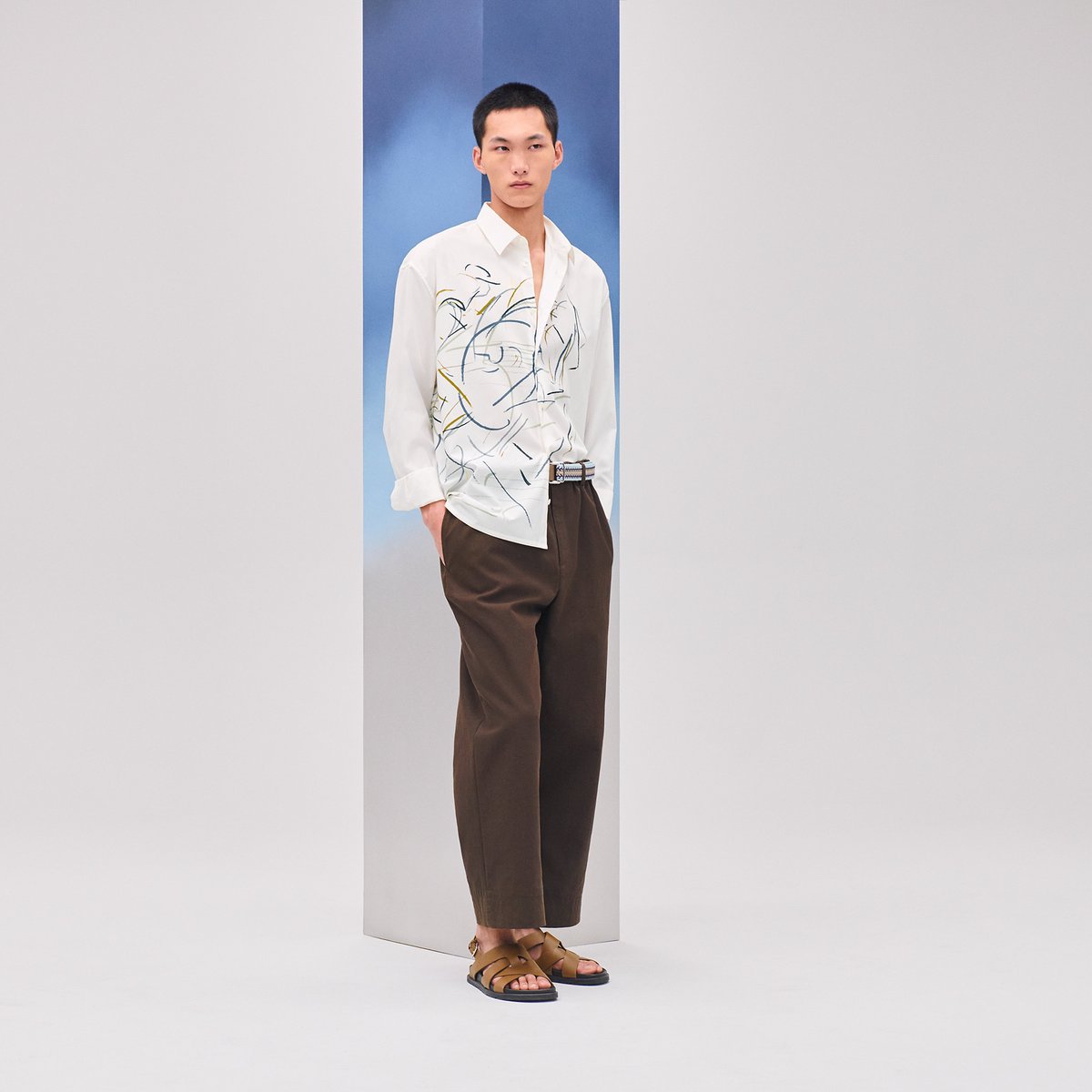 Matcha "Esquisse Au Galop" Boxy Fit Shirt