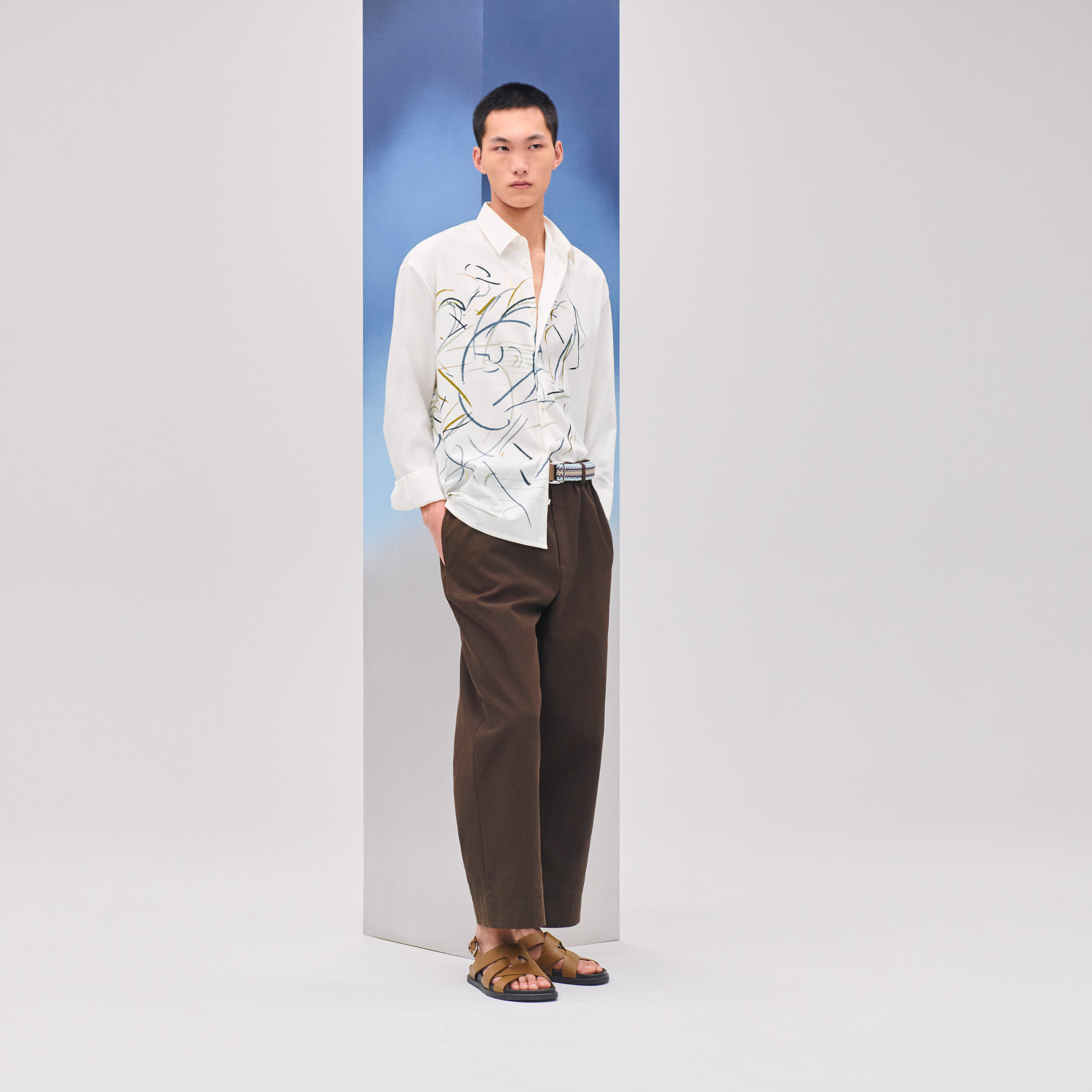 "Esquisse Au Galop" boxy fit shirt