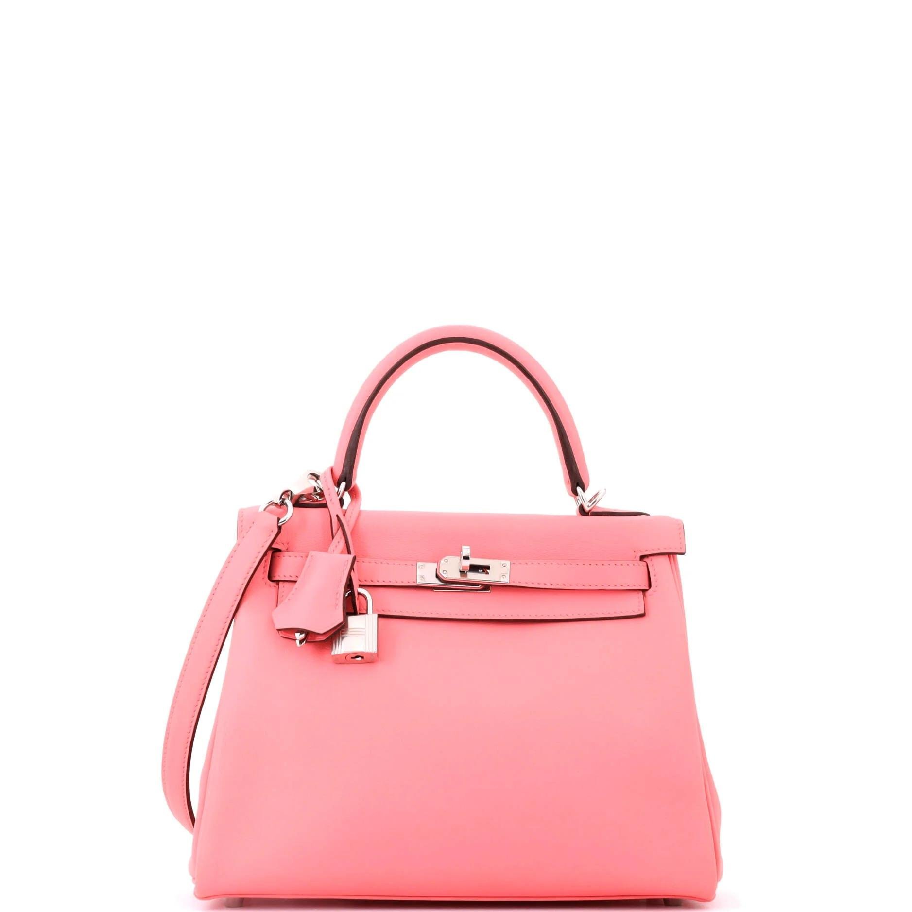 Hermes Kelly 25 Handbag Pink Swift Leather 2019