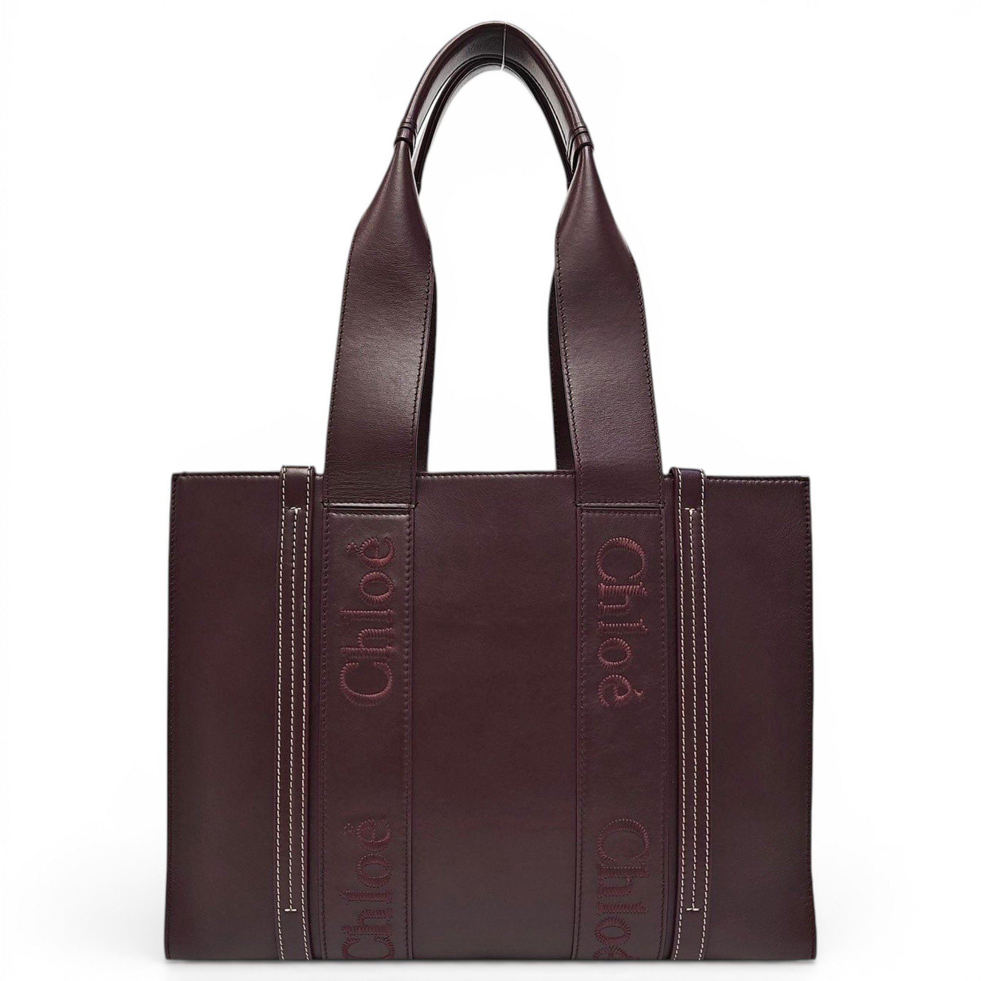 Woody leather handbag