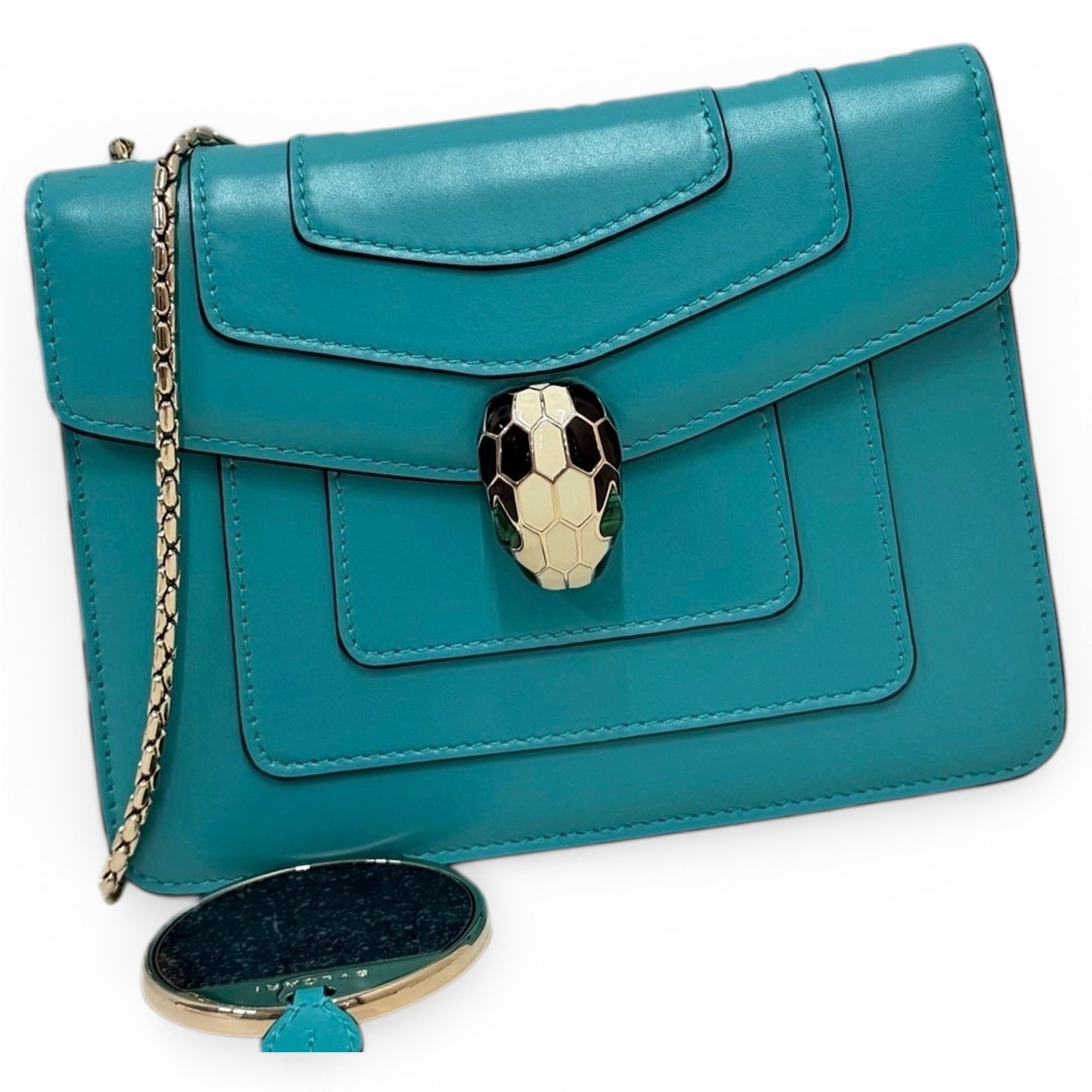 Serpenti leather handbag