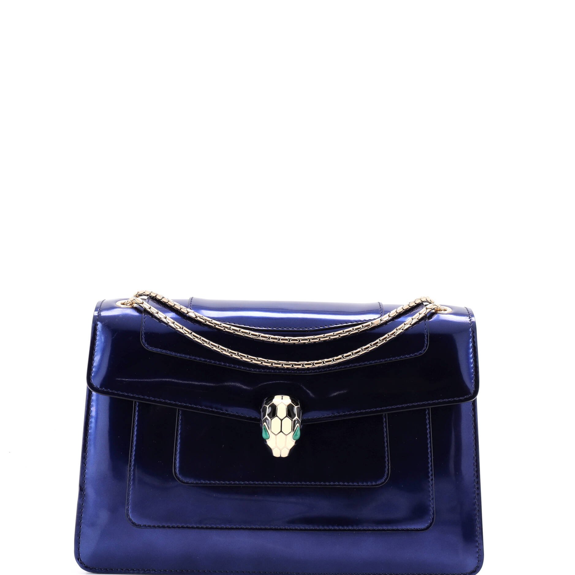 Serpenti Forever Shoulder Bag Metallic Leather Medium