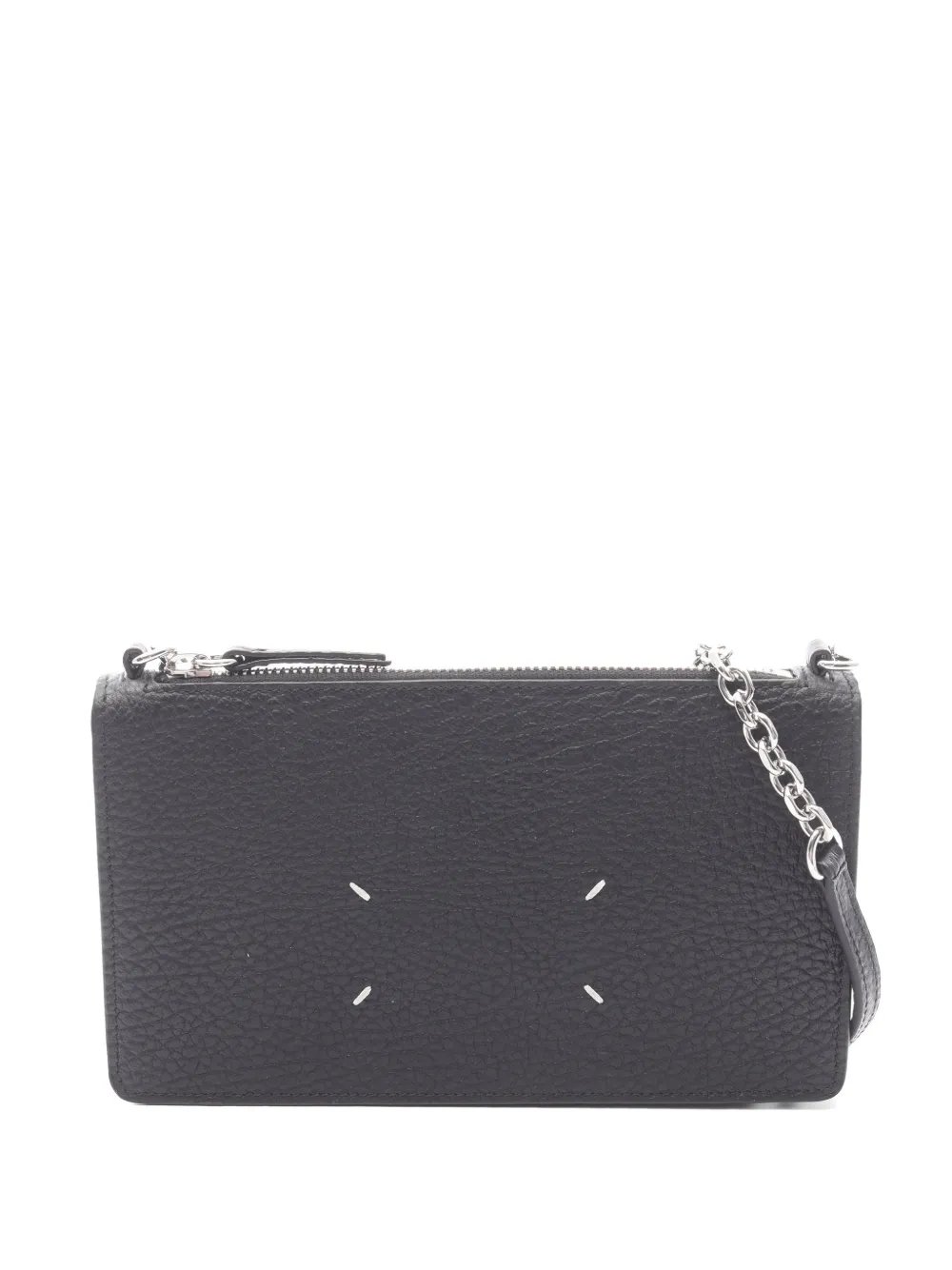 chain leather clutch bag