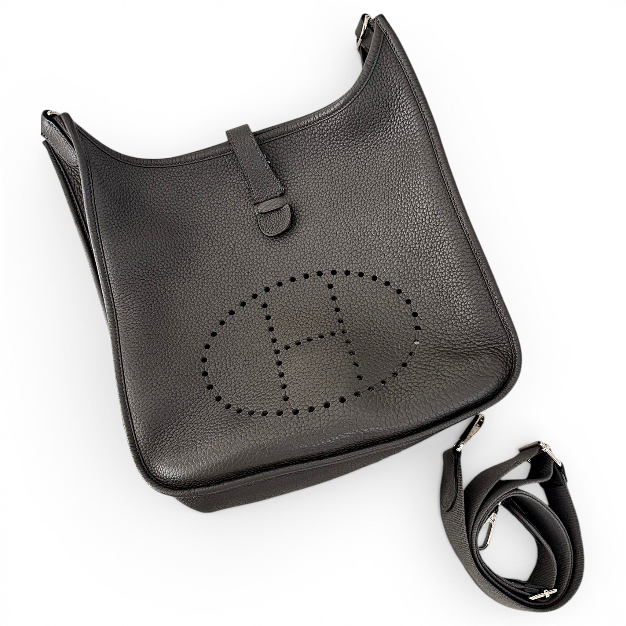 Hermes Evelyne Handbag Graphite
