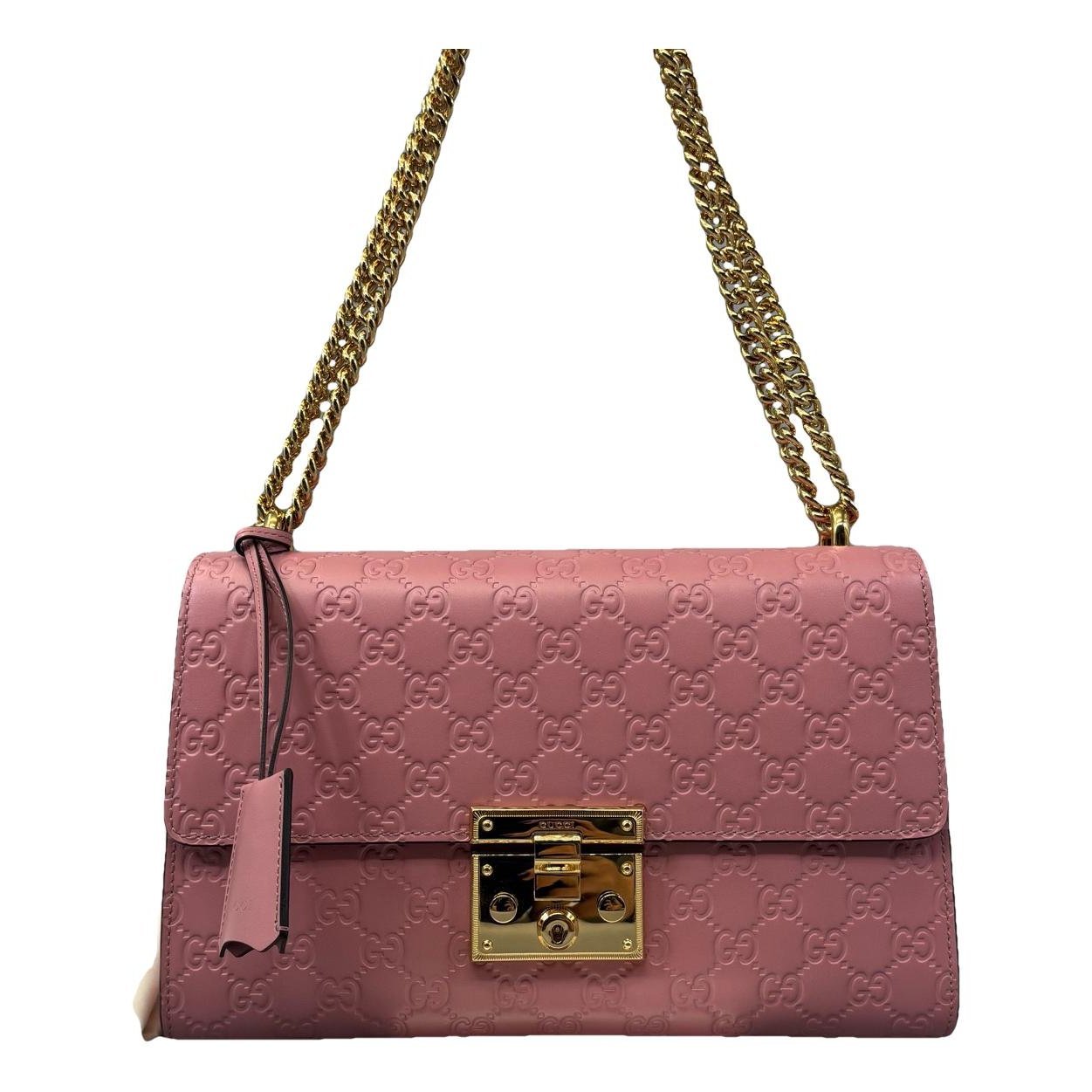 Padlock leather handbag