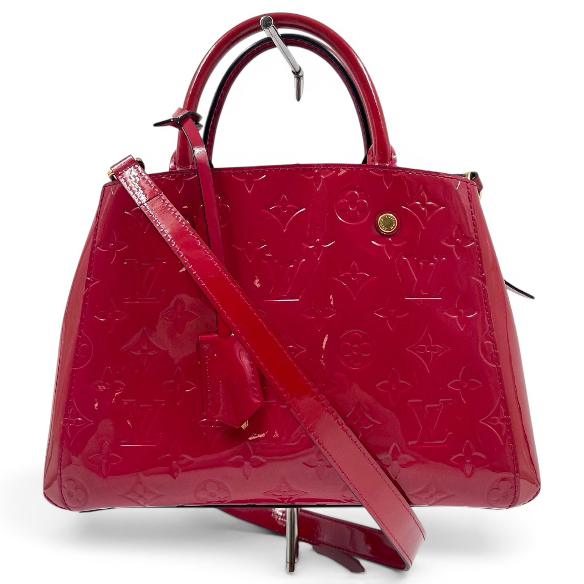 Montaigne patent leather crossbody bag