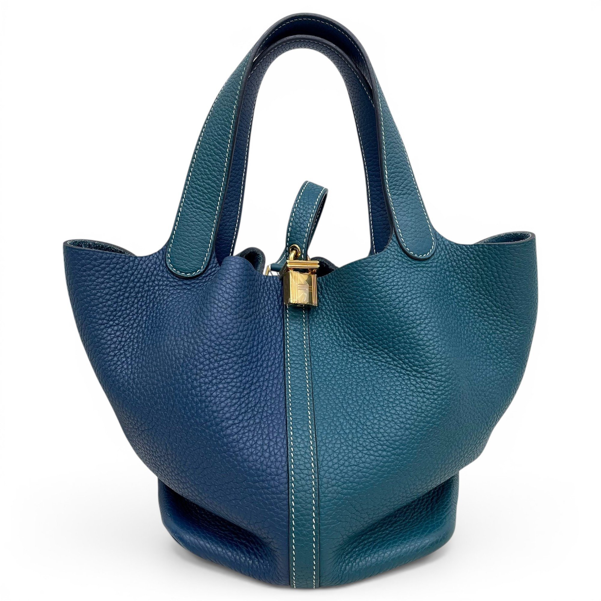 Picotin leather tote