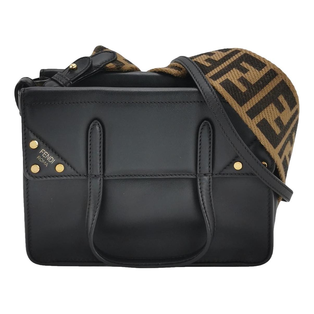 Flip leather handbag
