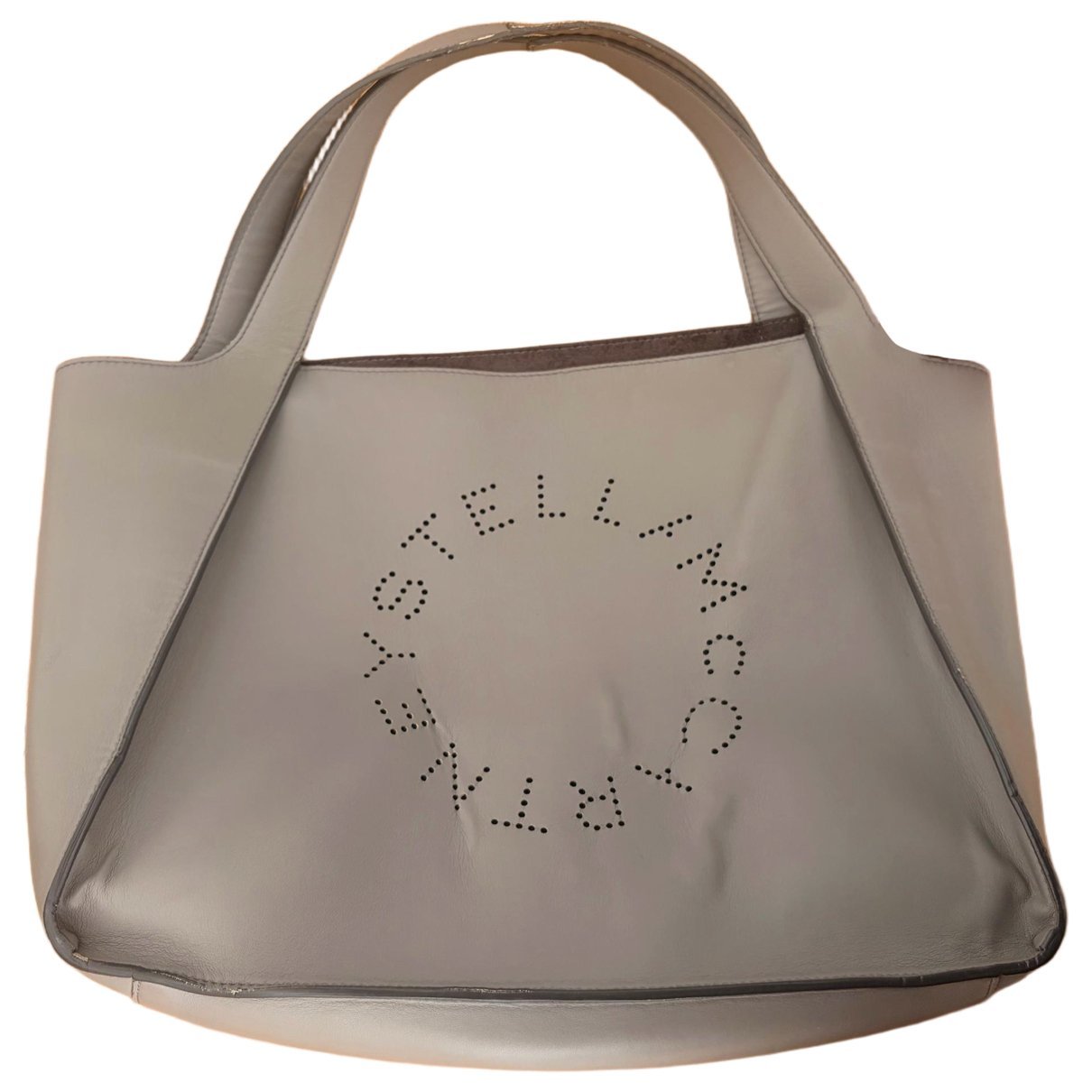 Logo vegan leather tote