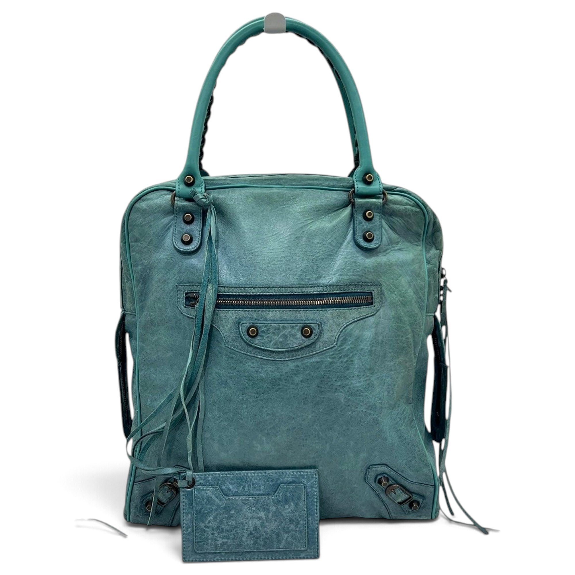 City leather tote