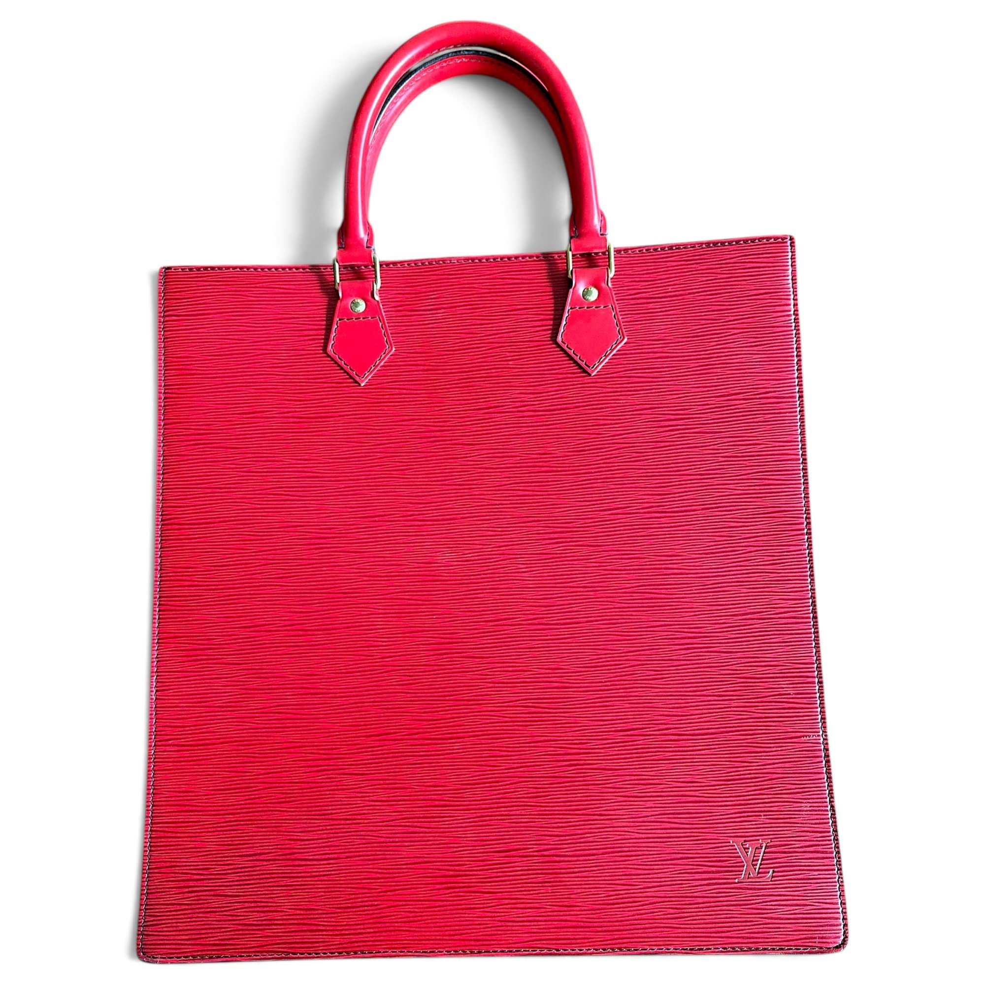 Plat leather tote