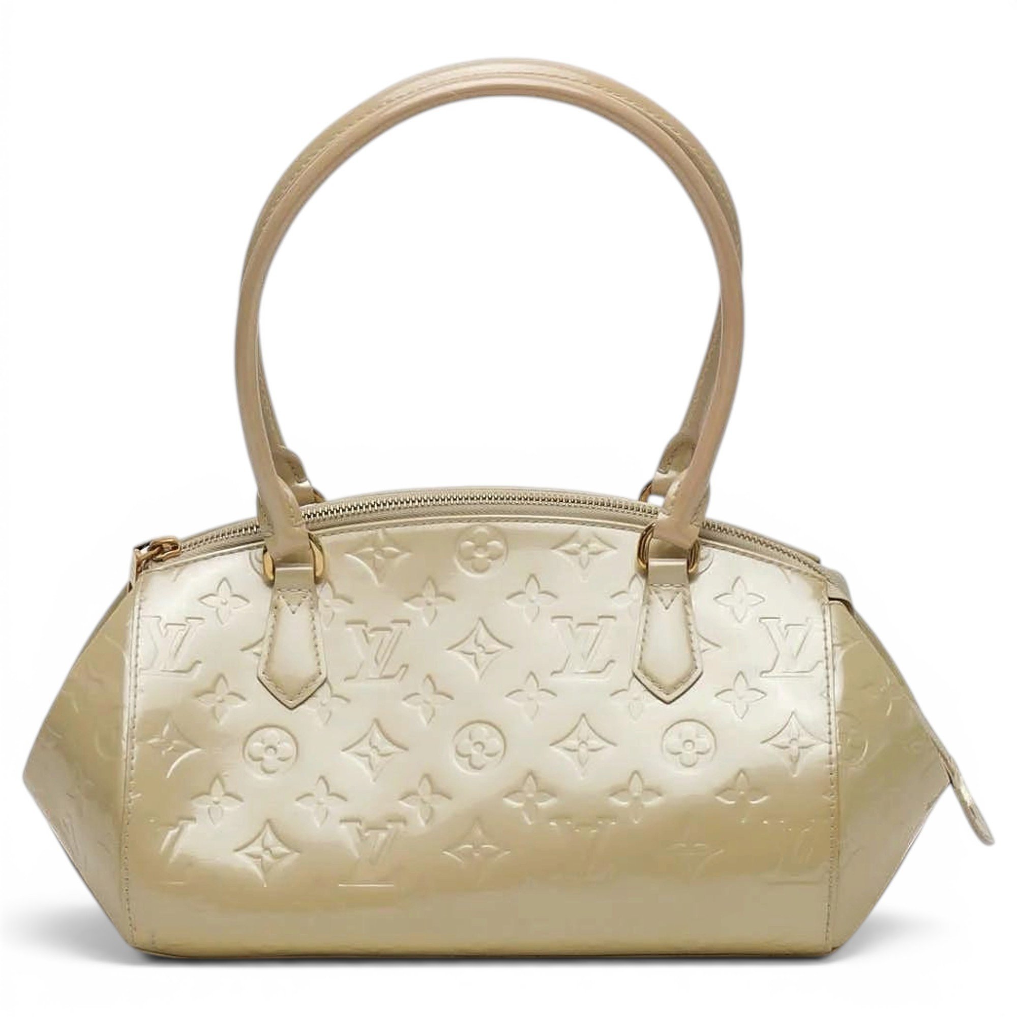 Sherwood patent leather handbag