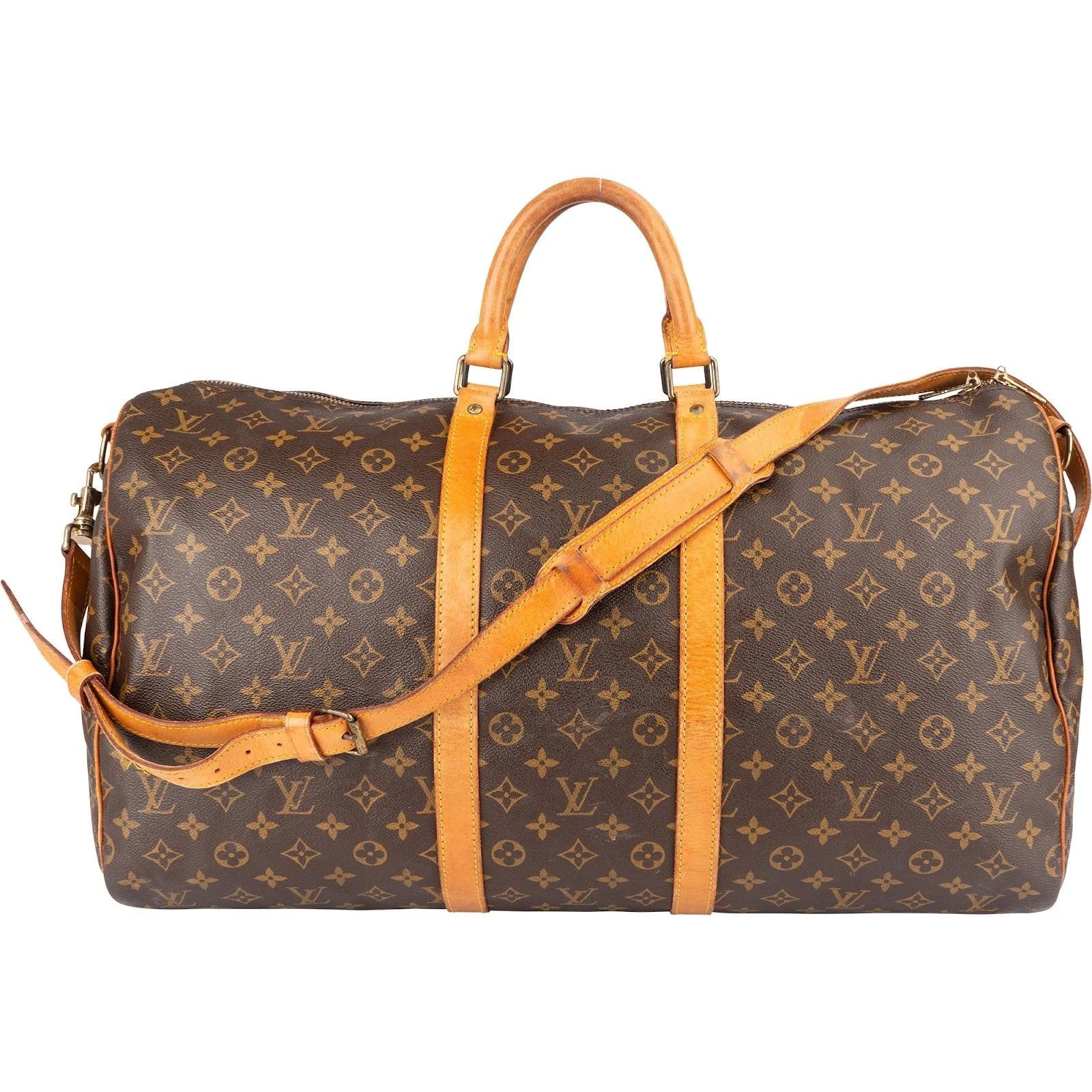 Keepall leather travel bag