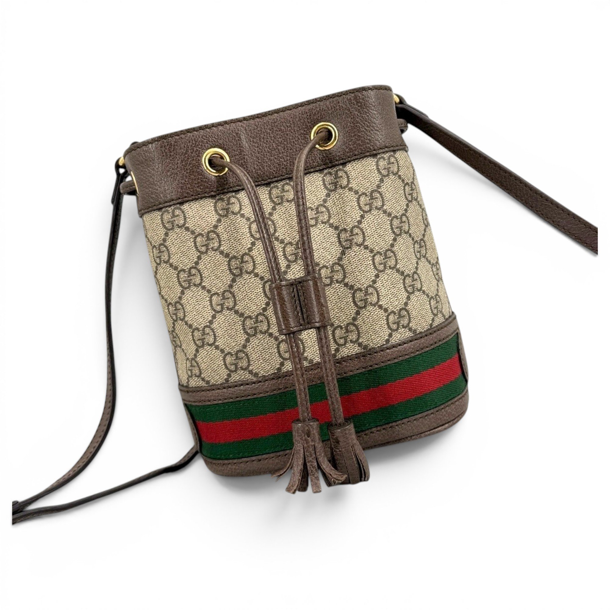 Ophidia Bucket leather handbag