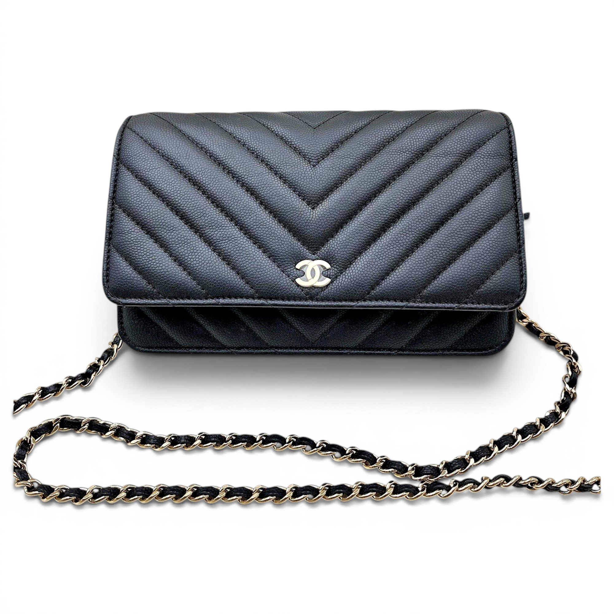 Trendy CC Wallet on Chain leather crossbody bag