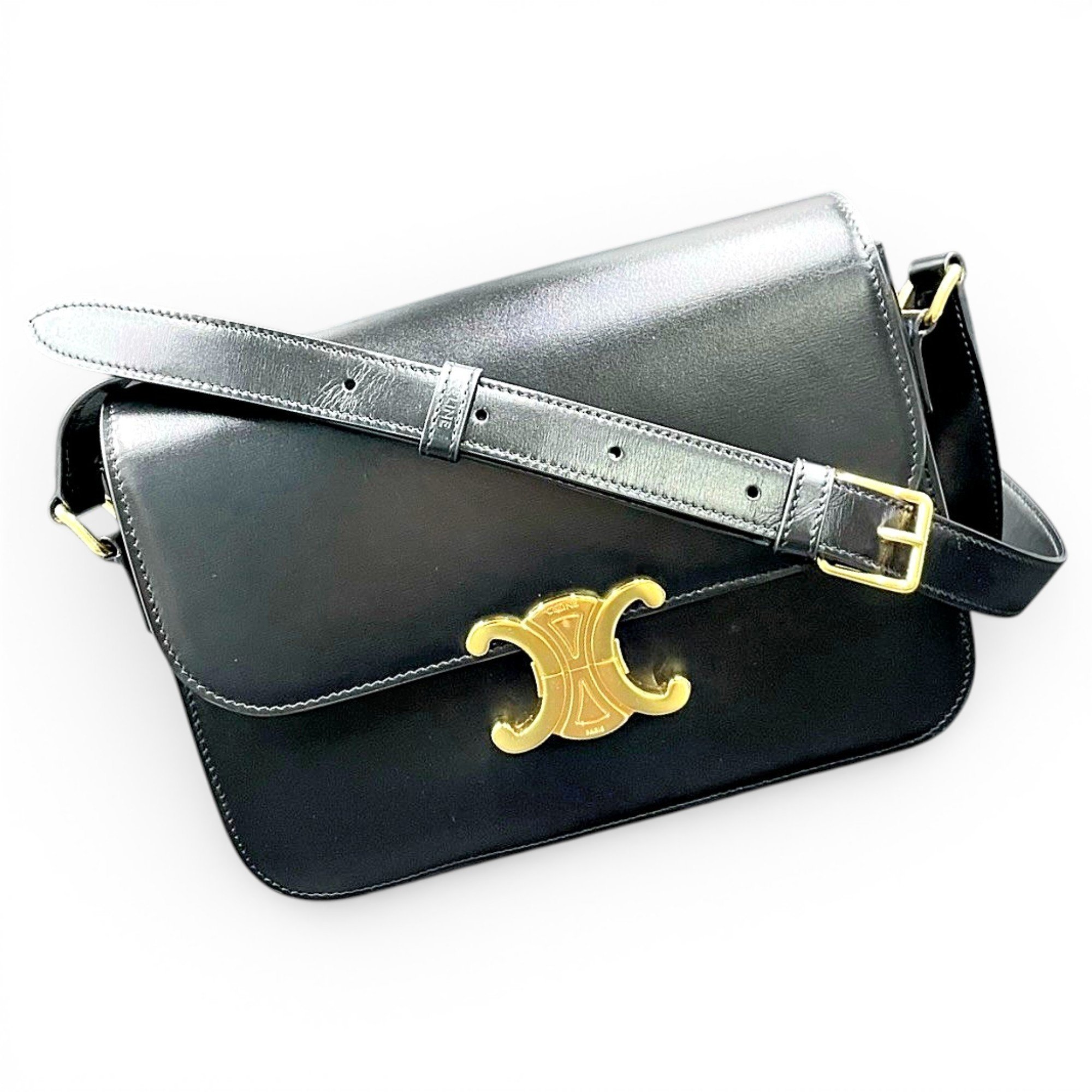 Triomphe leather handbag