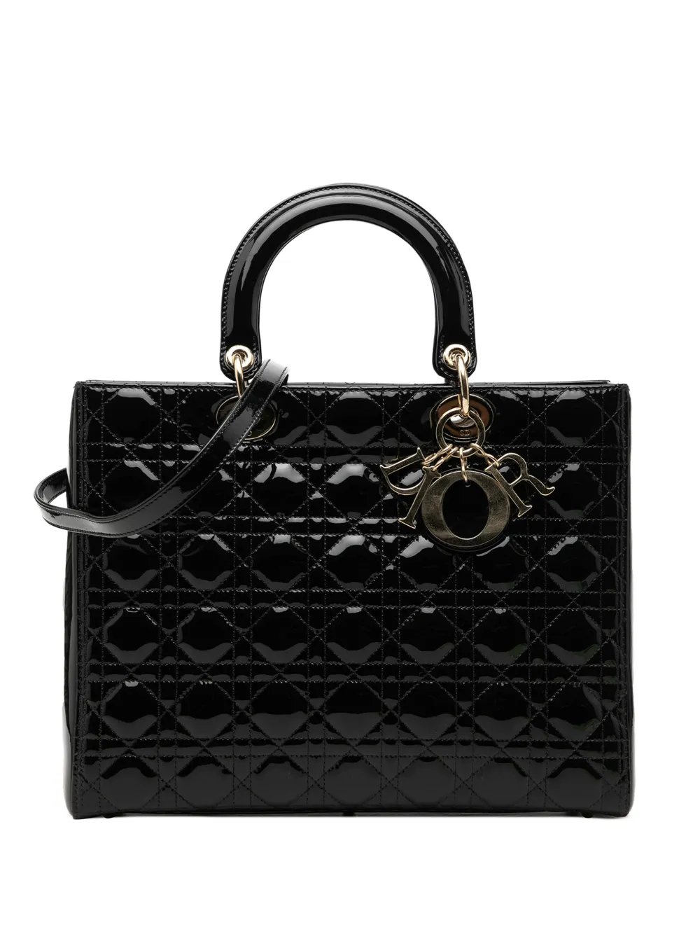 2010 Large Patent Cannage Lady Dior satchel