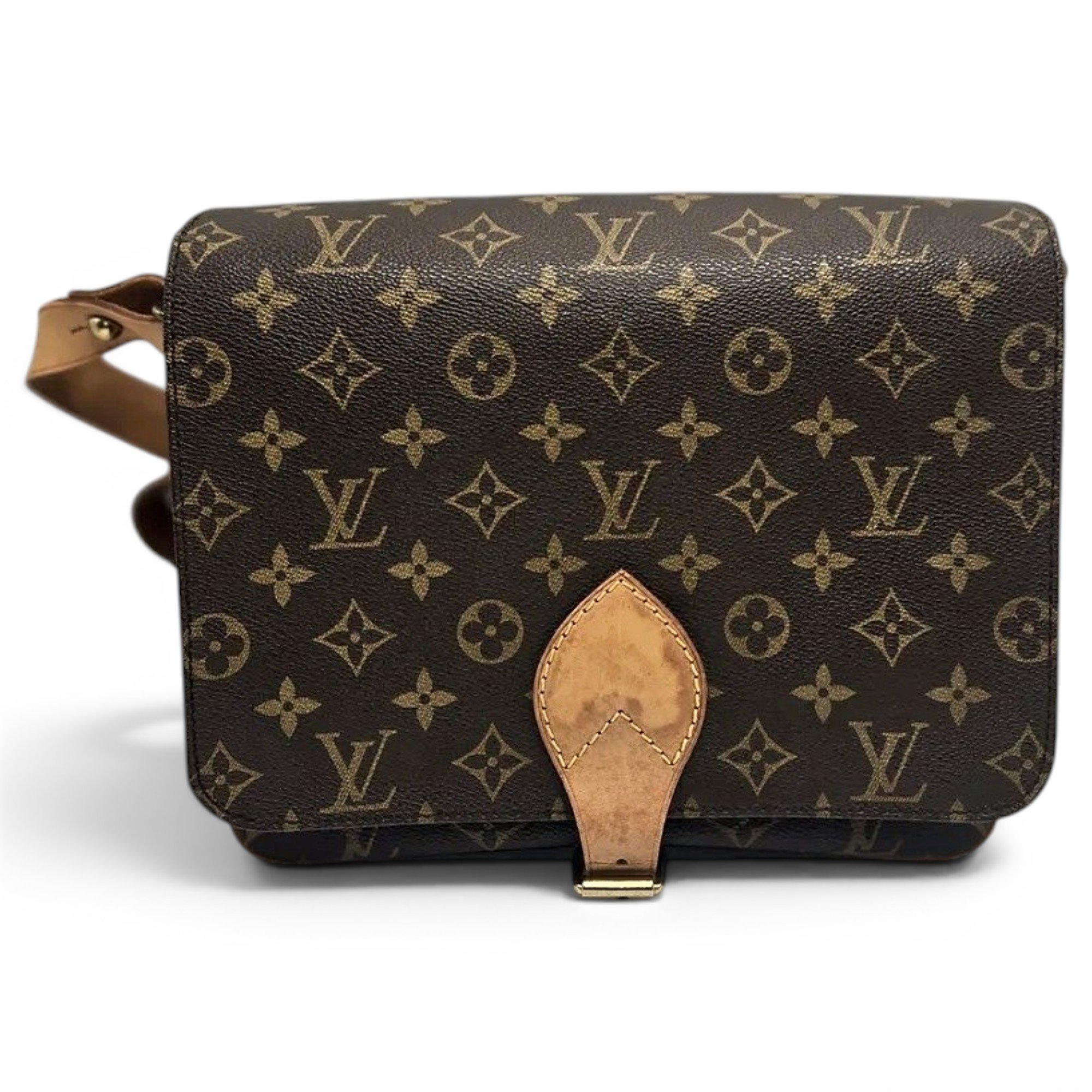 Cartouchière leather handbag