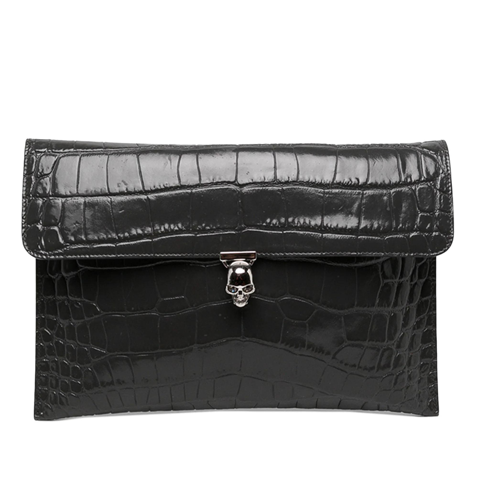 Skull pony-style calfskin handbag