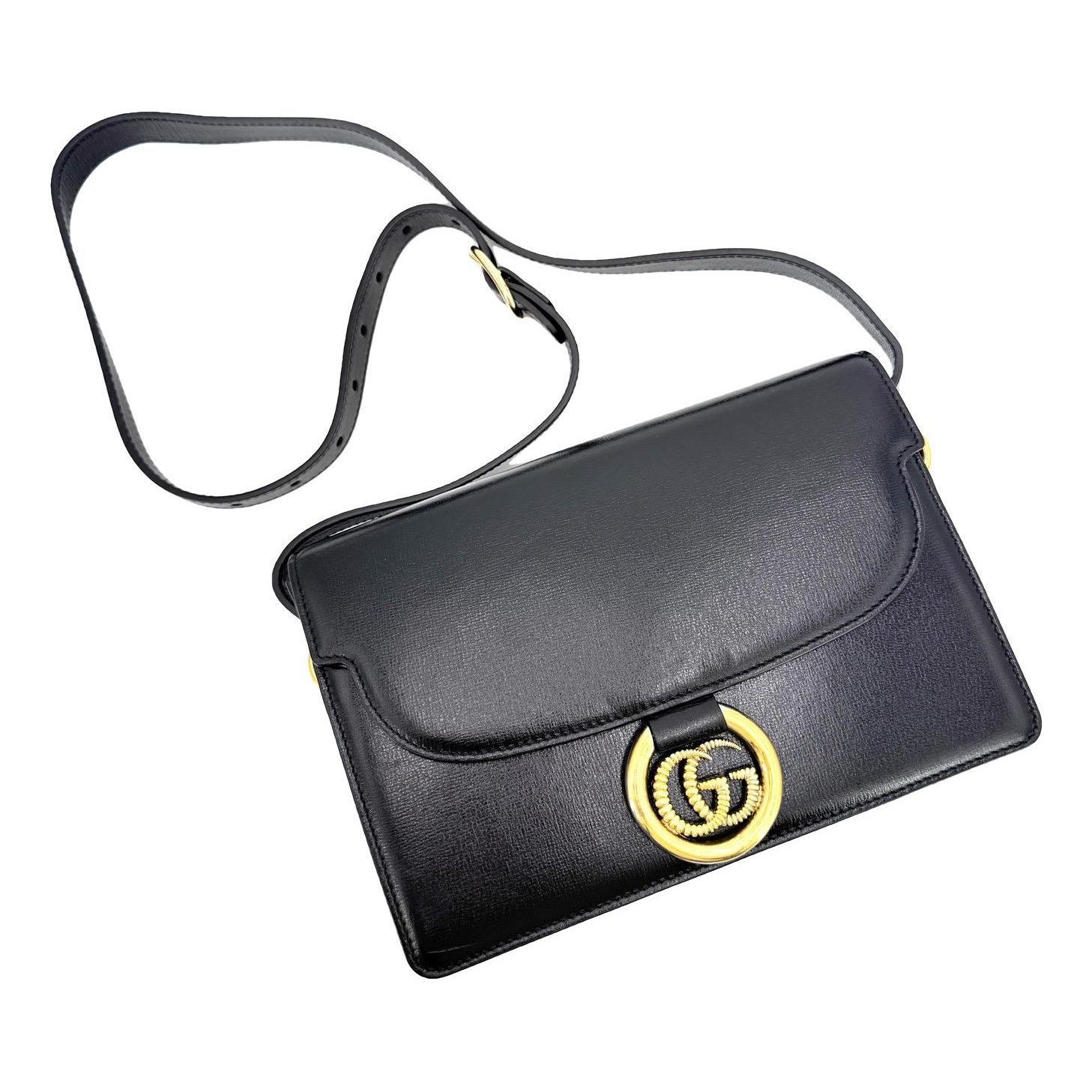 GG Ring leather handbag
