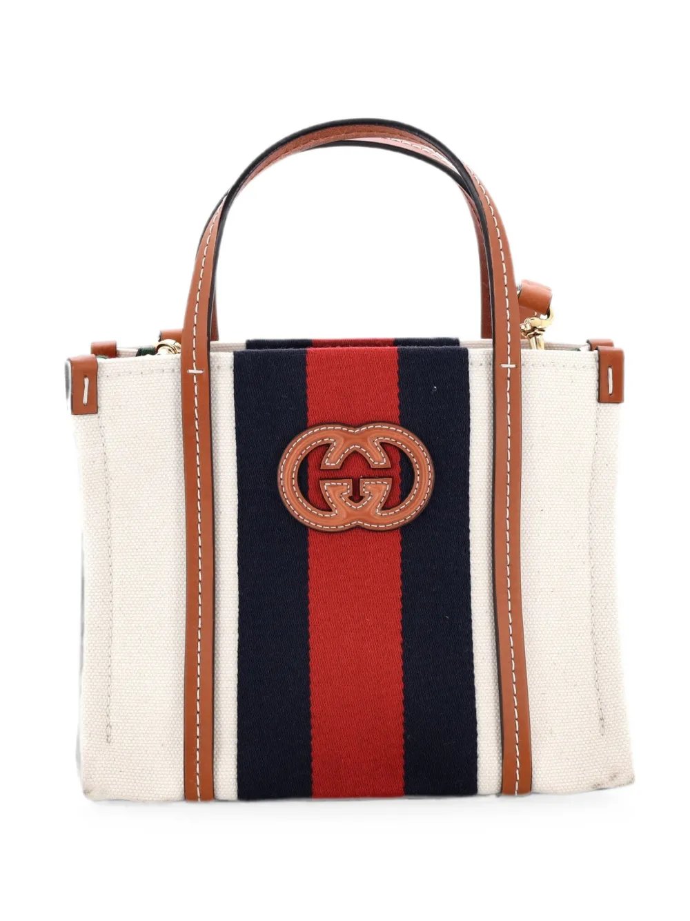Interlocking G Web Canvas Mini tote bag