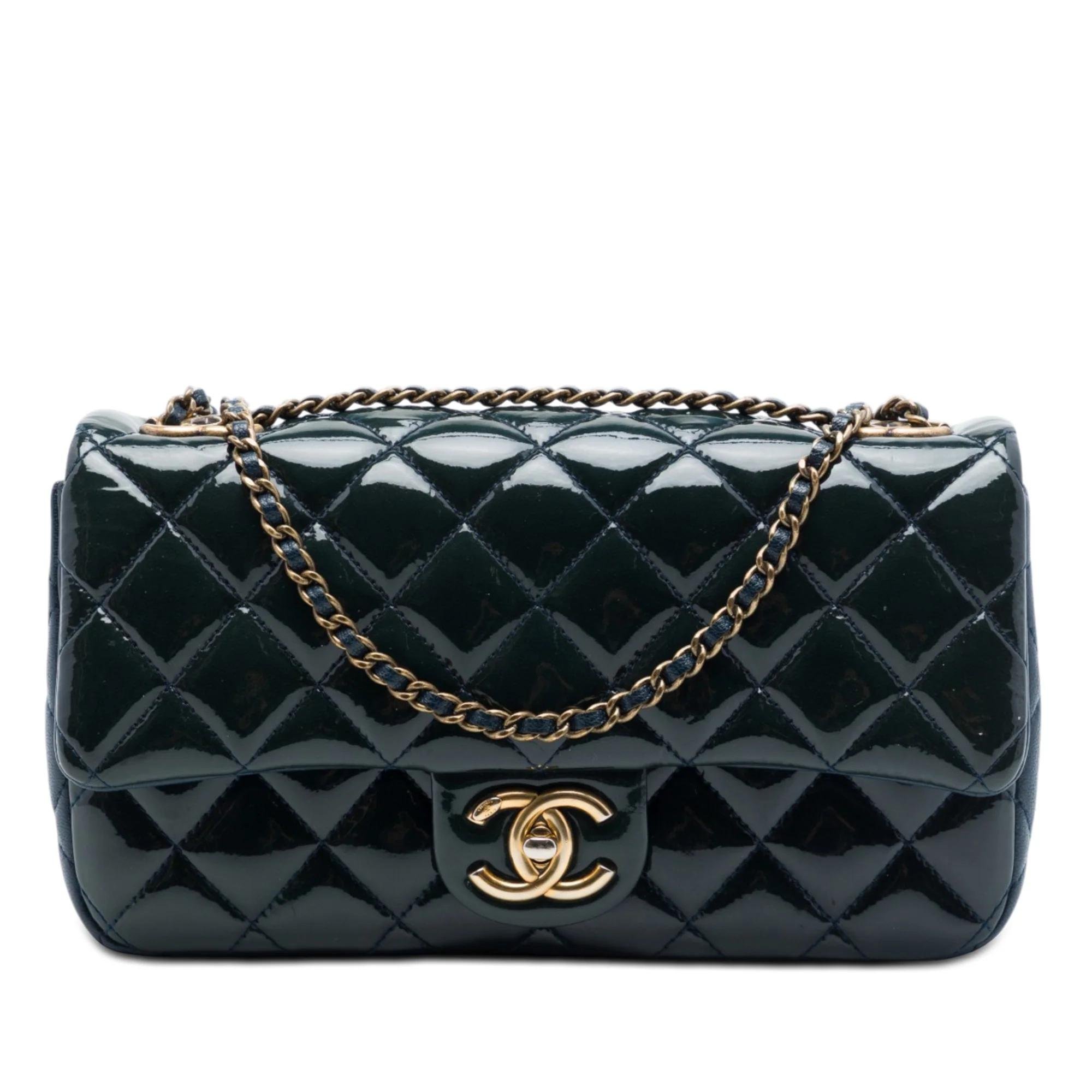 Patent leather handbag