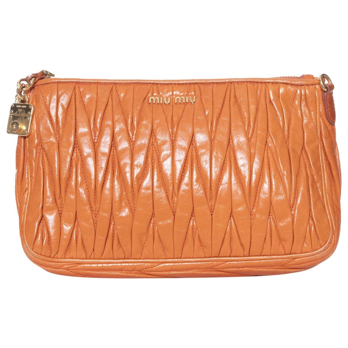 Miu Miu Matelassé leather clutch bag