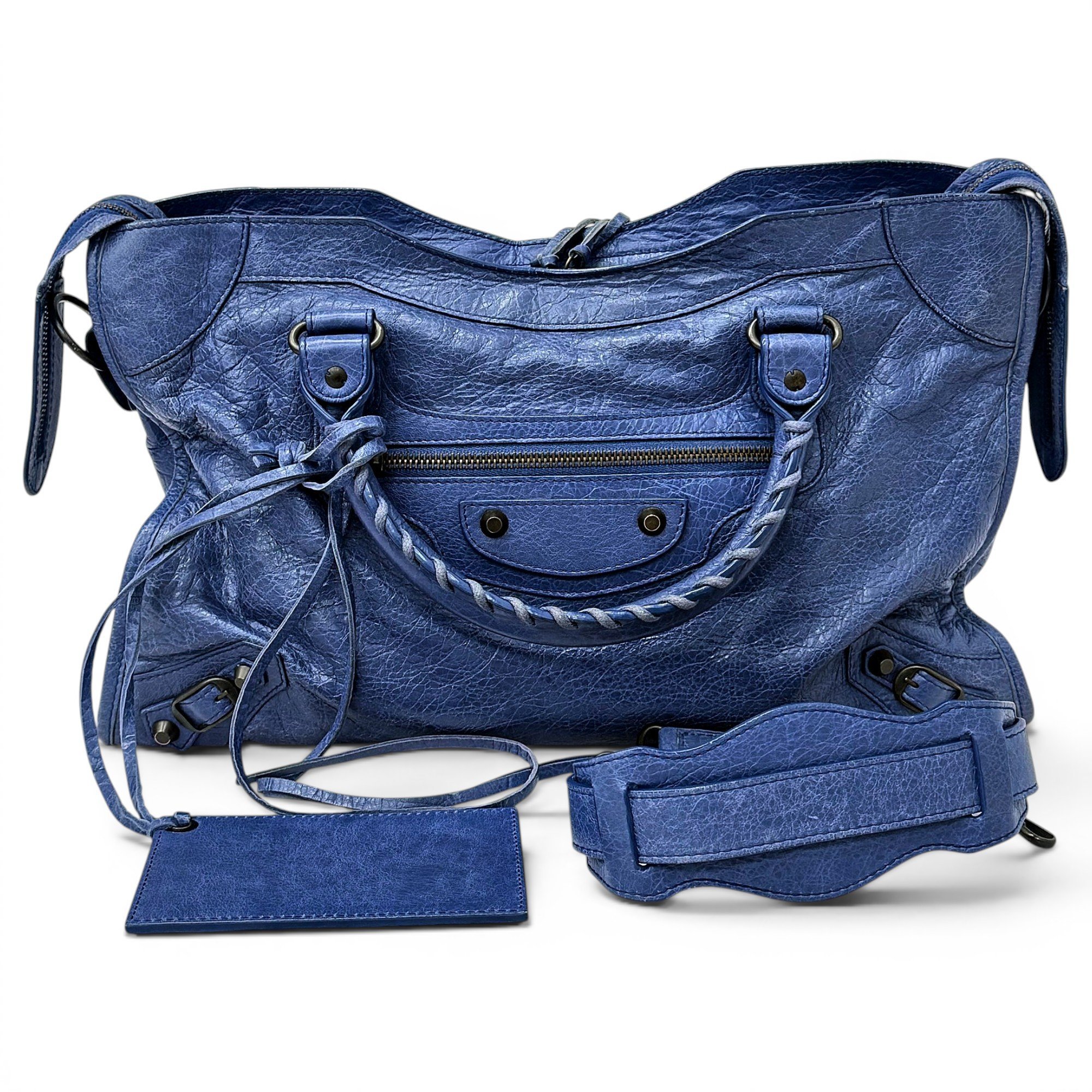 City leather handbag