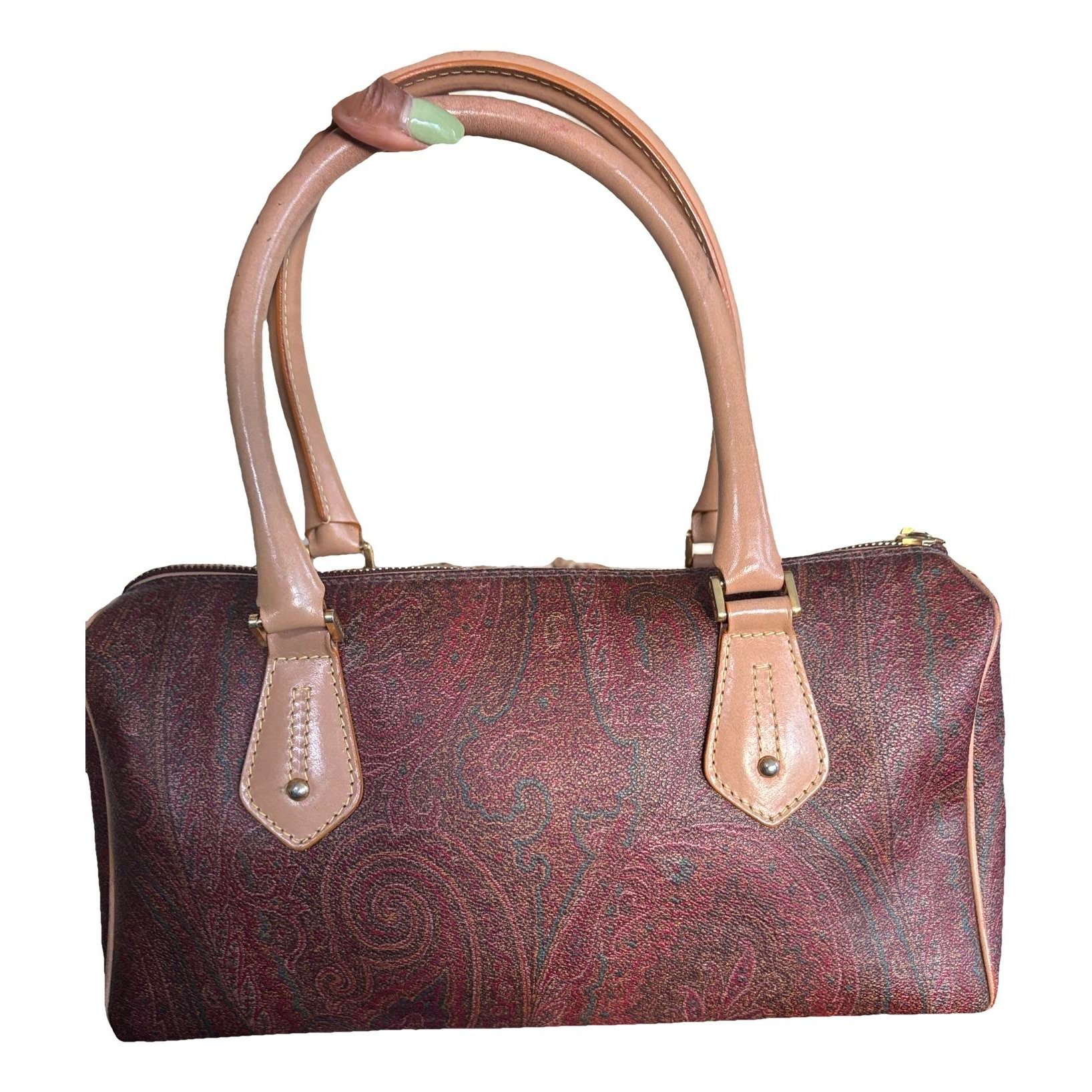Leather bowling bag