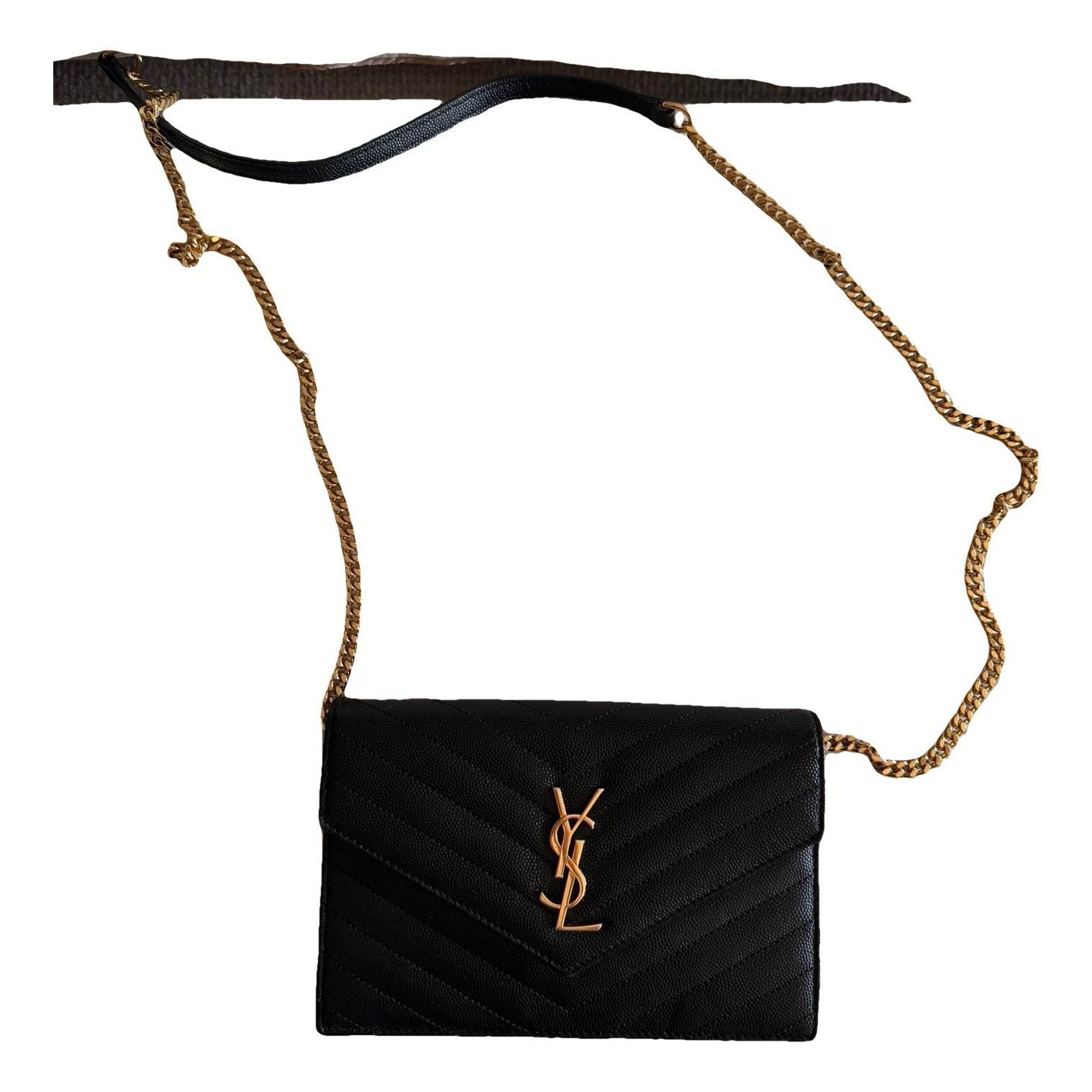 Cassandre patent leather clutch bag