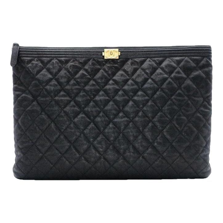 Boy leather clutch bag