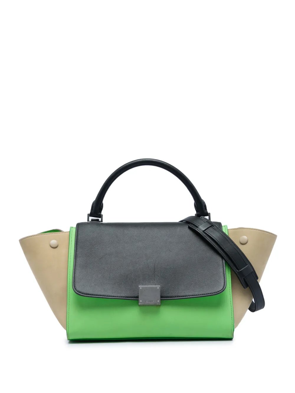 2016 Small Tricolor Leather Trapeze satchel