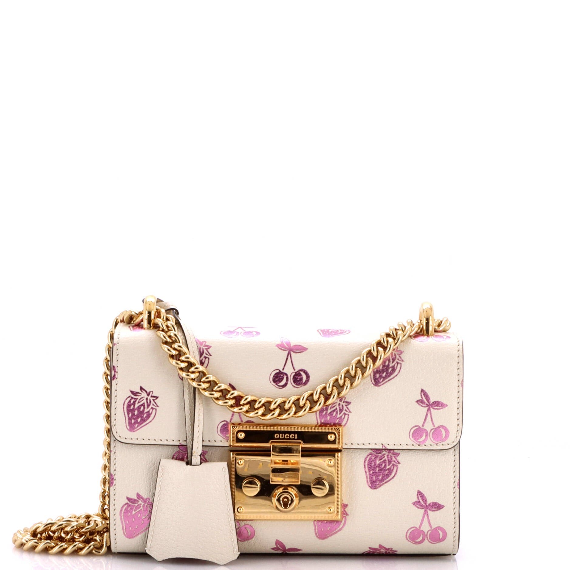 Padlock Shoulder Bag Printed Leather Small