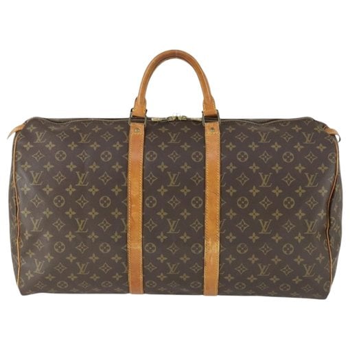 Keepall leather travel bag