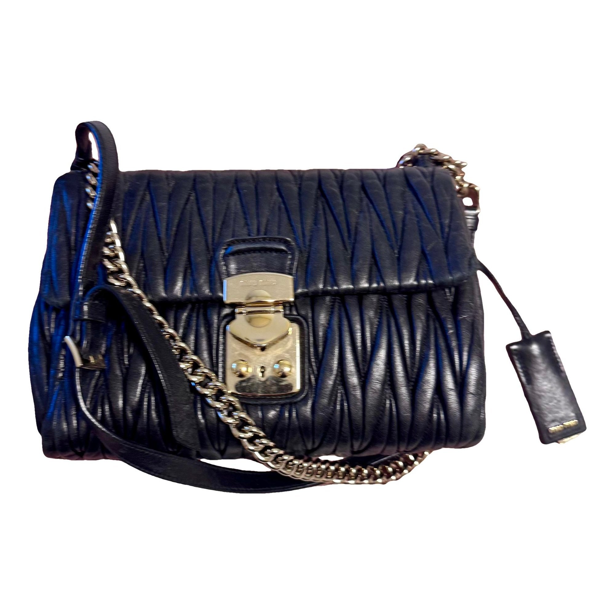 Matelassé leather handbag