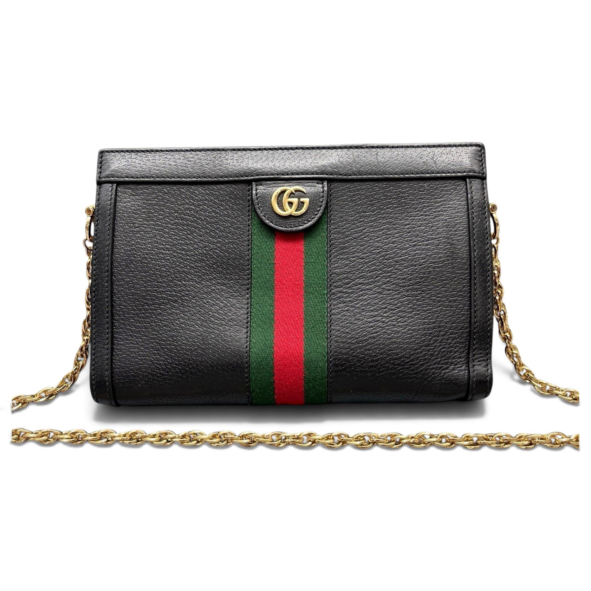 Ophidia Chain leather crossbody bag