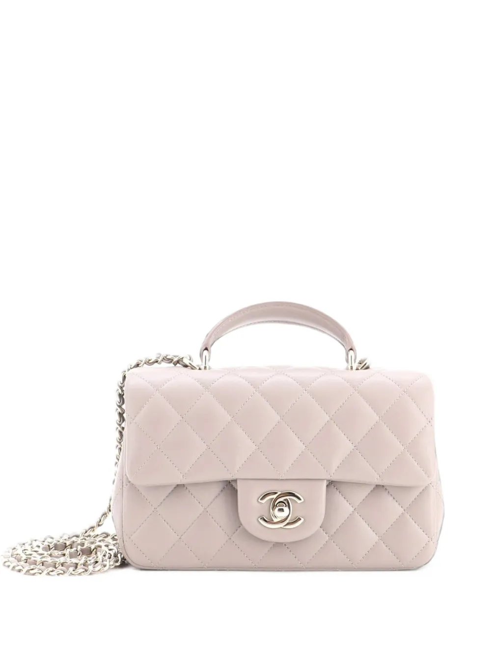 Classic Single Flap Top Handle Bag Quilted Lambskin Mini shoulder bag