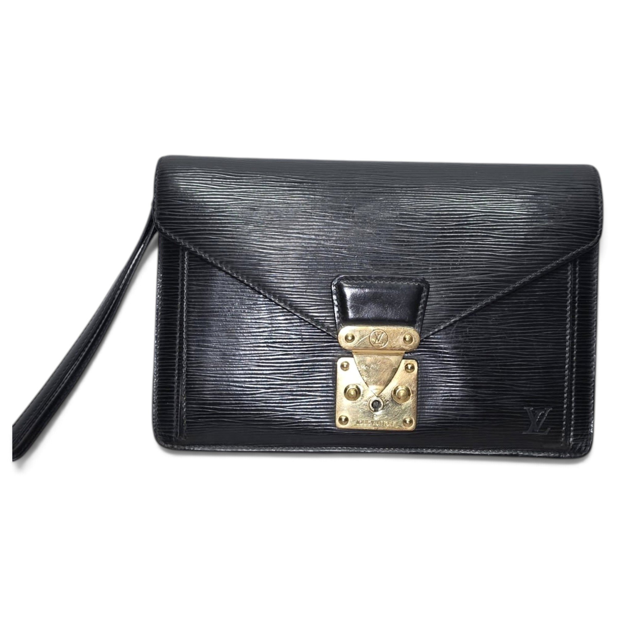 Sellier leather clutch bag