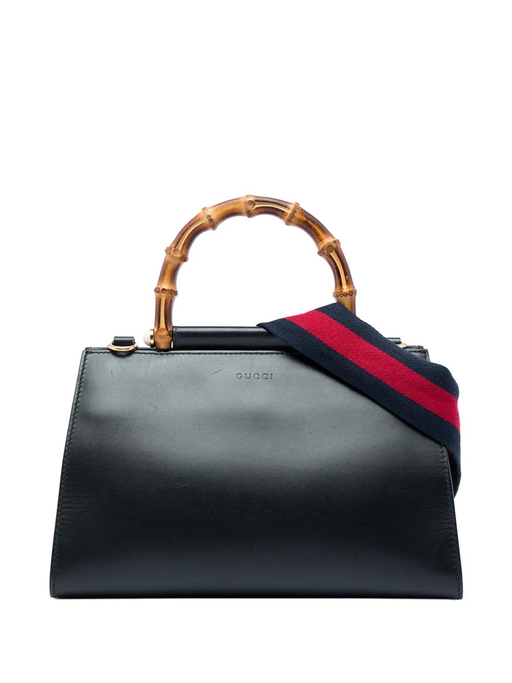 2016-2026 Small Calfskin Bamboo Web Nymphaea satchel